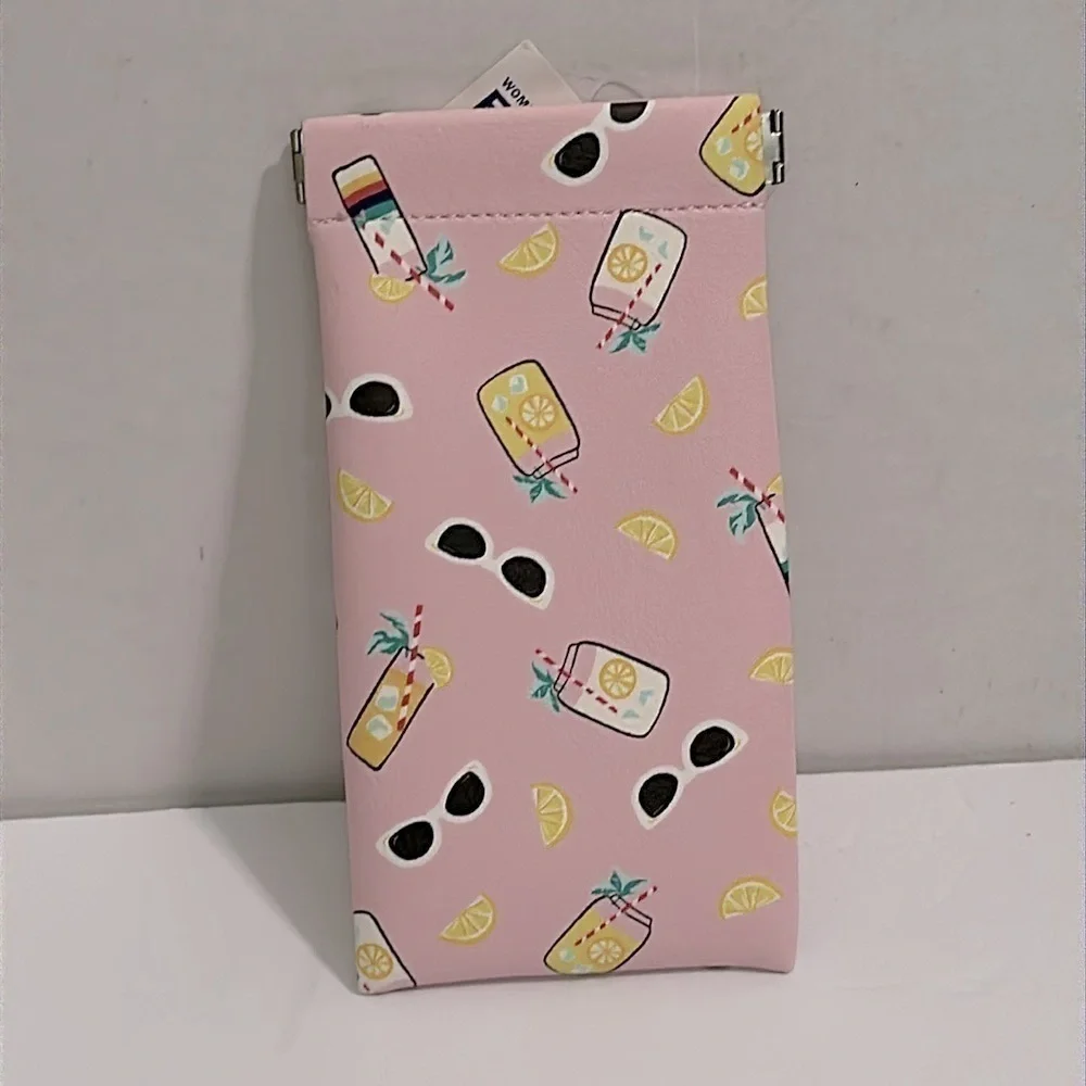 ON Eyeglass Squeeze Top sunglasses Pouch lemonade and Sunglass print 🍋New🍋